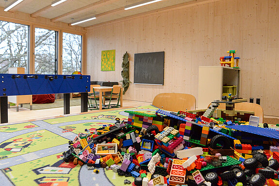 Blick in die Räume des Erweiterungsbaus der Grundschule St. Lantbert. (Foto: Stadt Freising)
