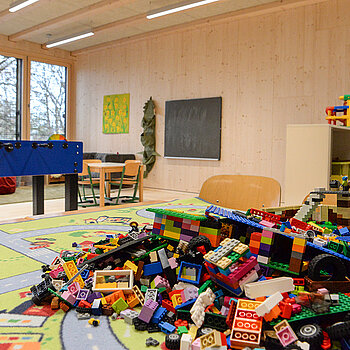 Blick in die Räume des Erweiterungsbaus der Grundschule St. Lantbert. (Foto: Stadt Freising)